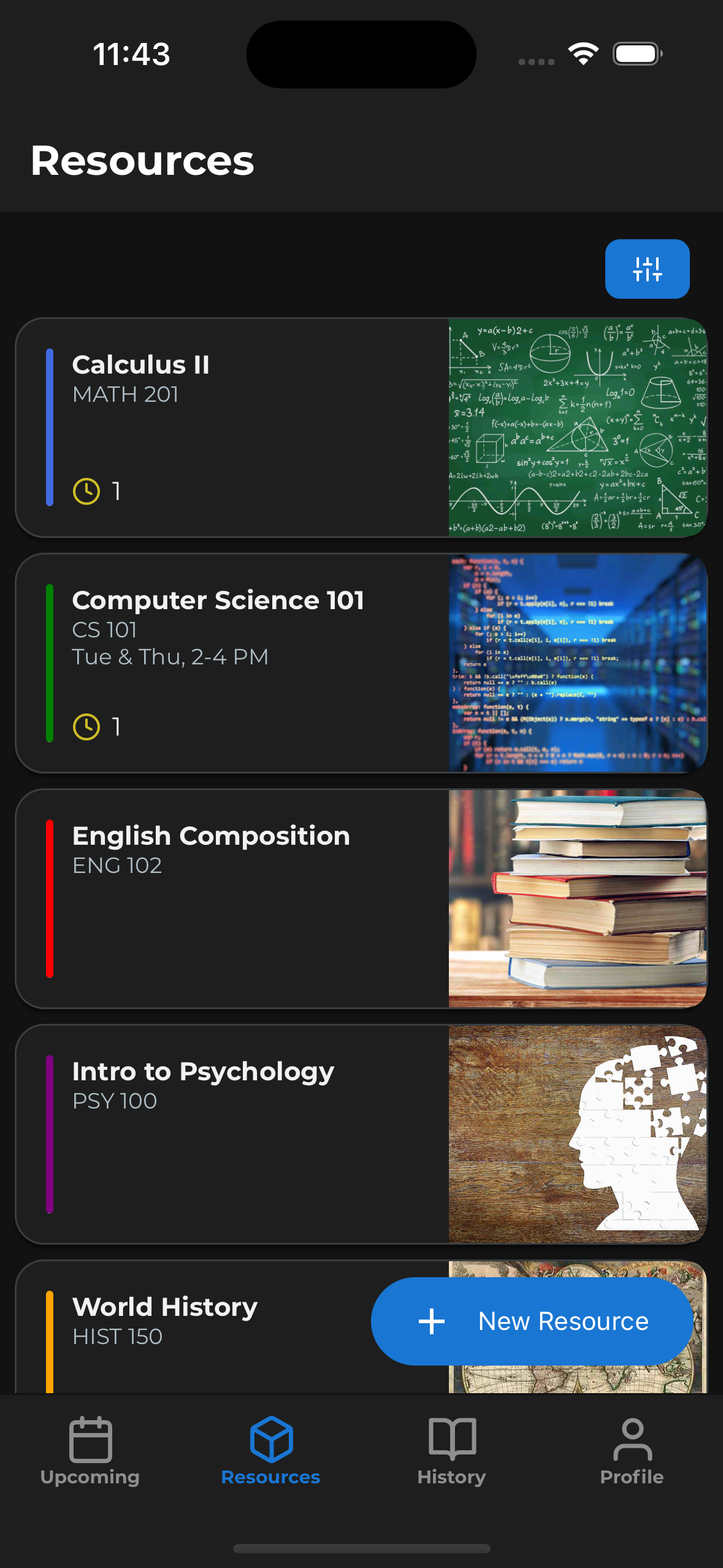 Organize all your courses