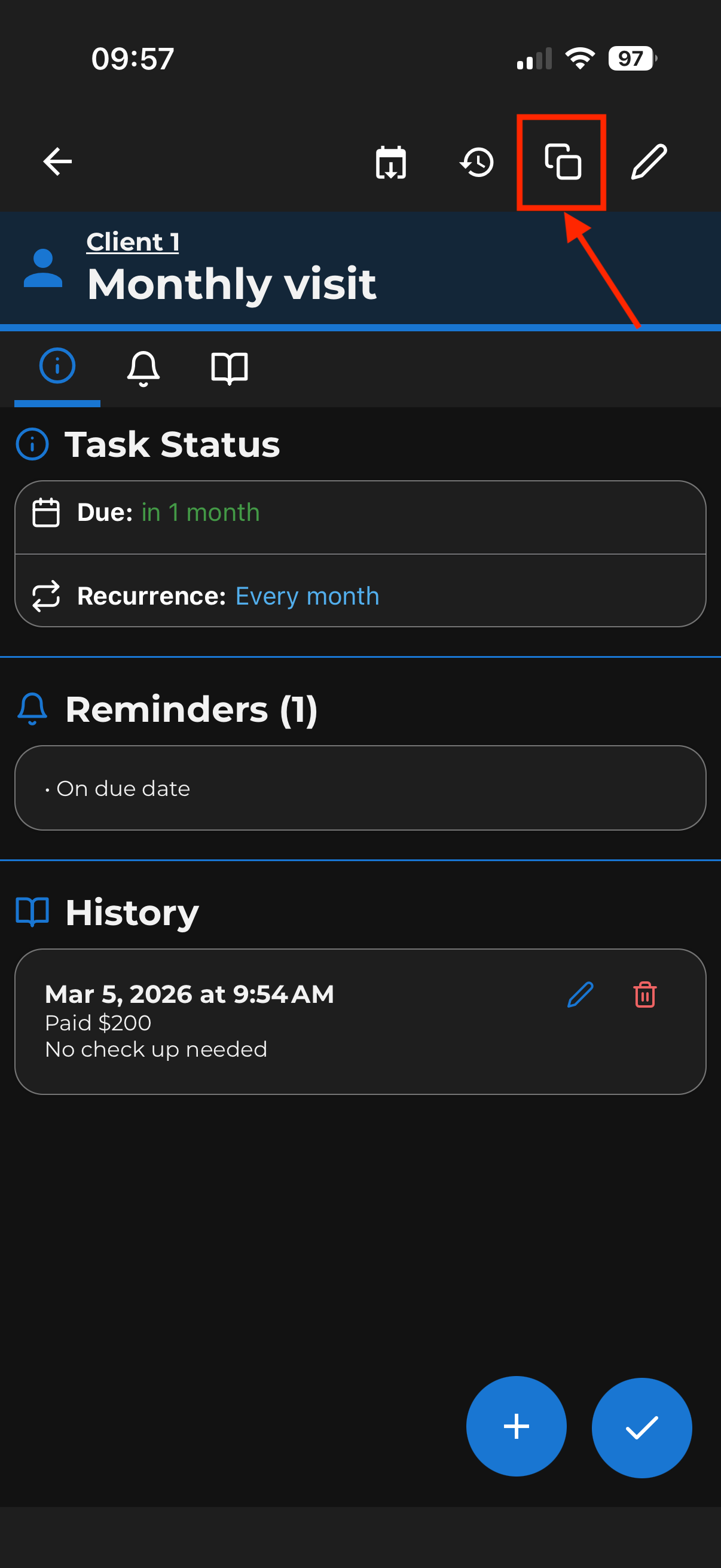 Task duplication step 1