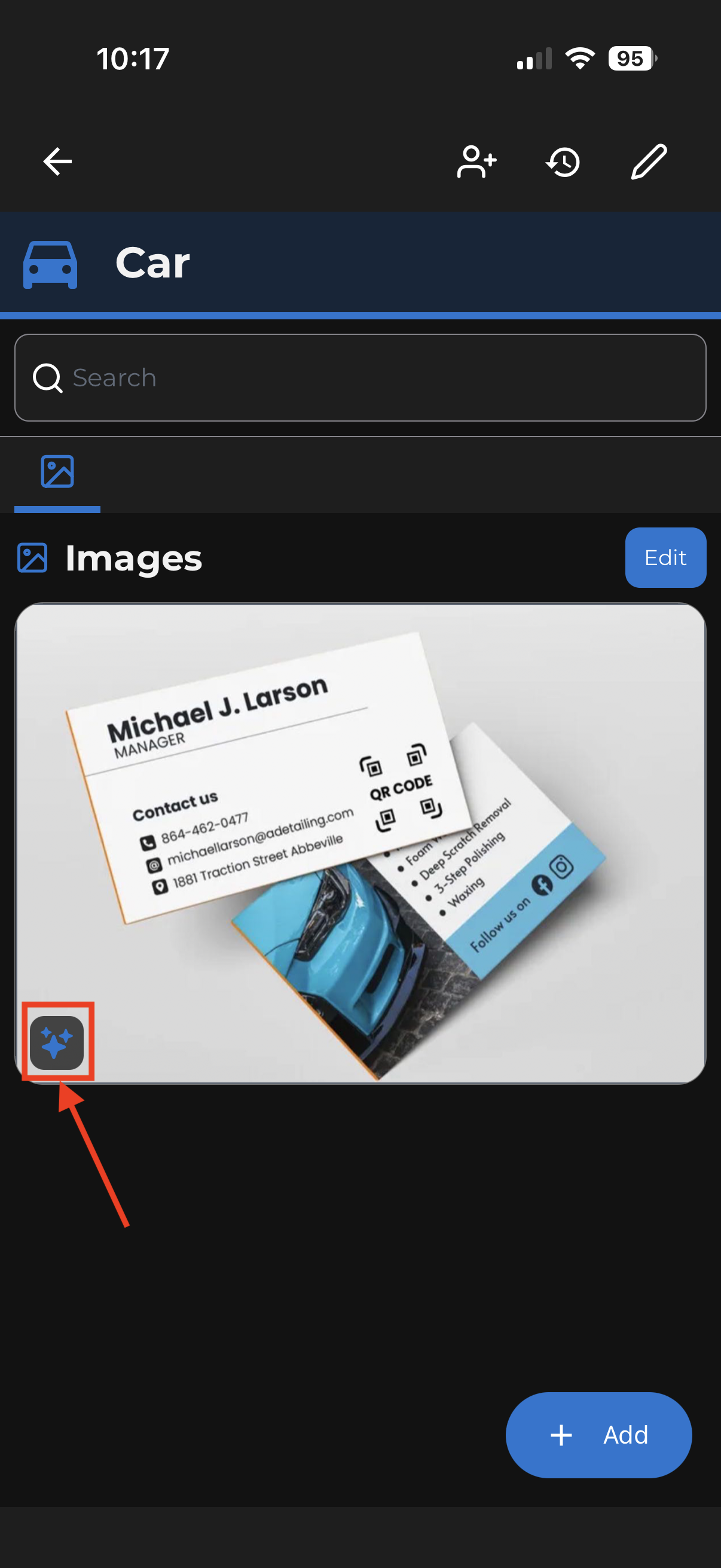 AI contact creation step 1