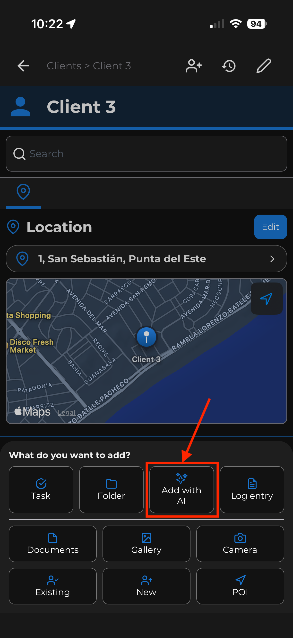 AI task creation step 1